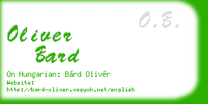 oliver bard business card