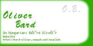 oliver bard business card